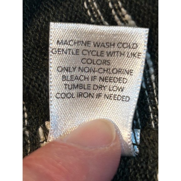 Christopher & Banks Womens Long Sleeve Green White Stripe Sweater Size Large - Picture 6 of 6